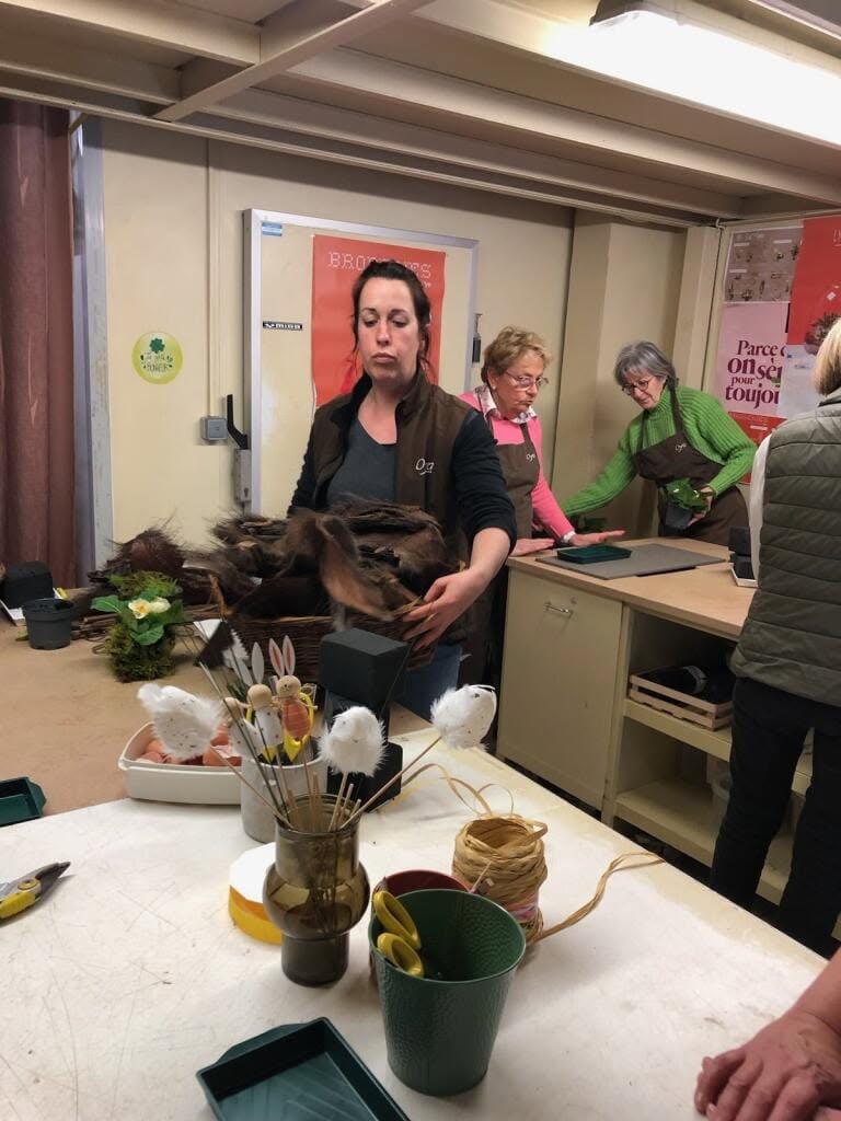 Atelier art floral, création de compositions